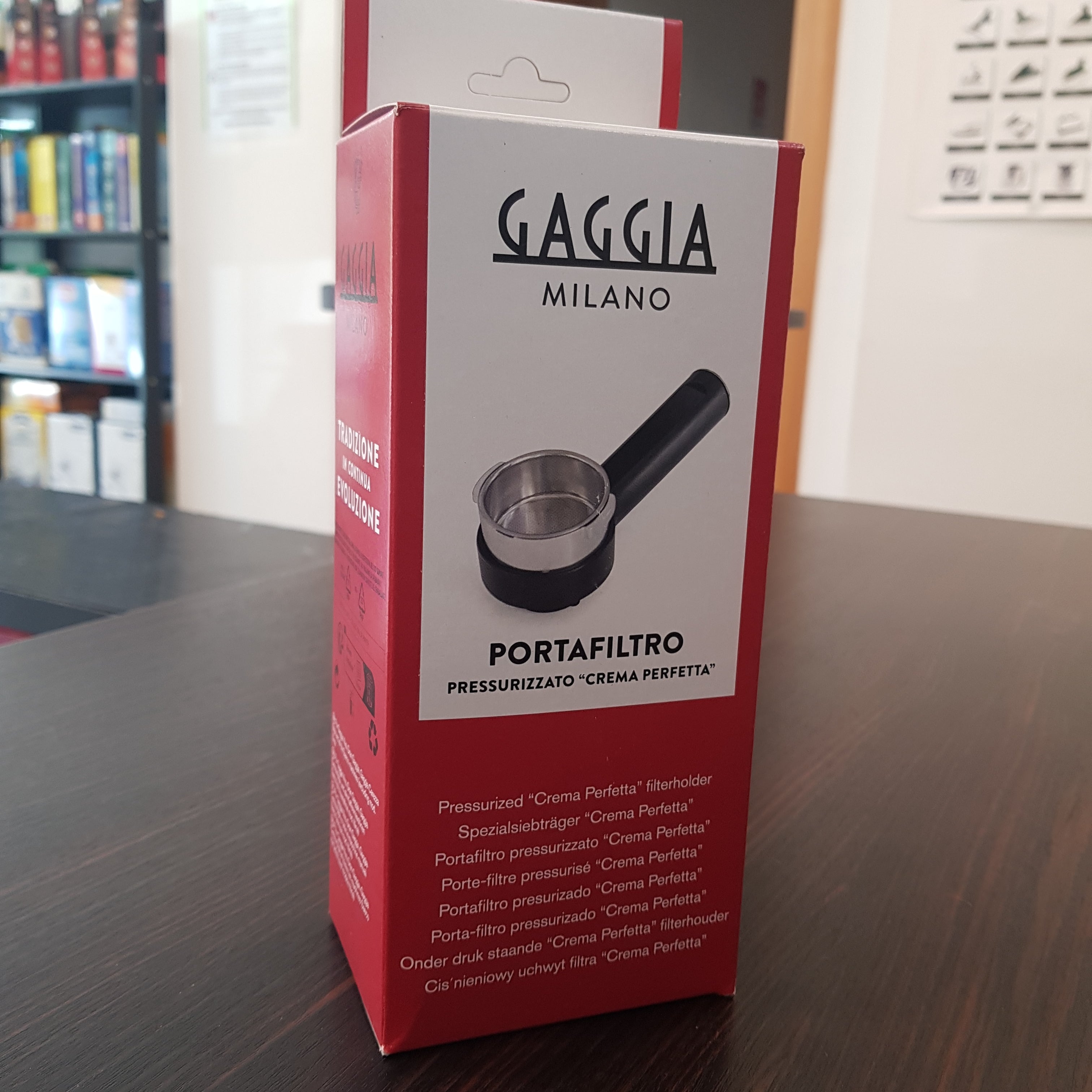 Portafiltro braccetto pressurizzato crema nero Saeco gaggia originale SAECO