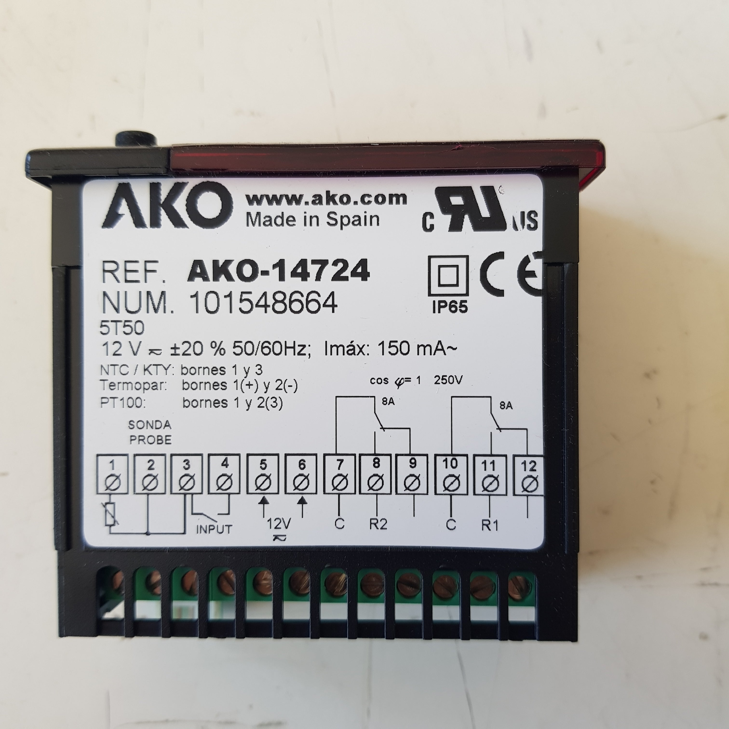 Termostato di controllo digitale AKO 2R 12V -99/+1000 AKO