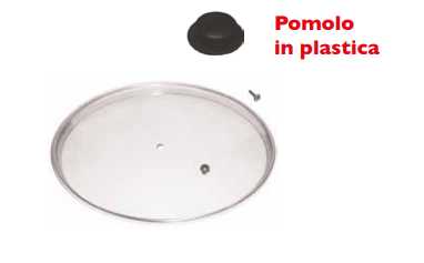 Coperchio vetro con bordo acciaio Cm 14 da Montare mod. ASIA Plastic Omra OMRA