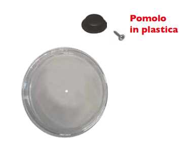 Coperchio vetro pesante Cm 30 Da montare Mod. Isabel Plastic Omra OMRA