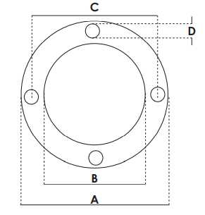 Guarnizione smussata 4 fori Ø 121x72x2mm SARTITALIA Prima Prima