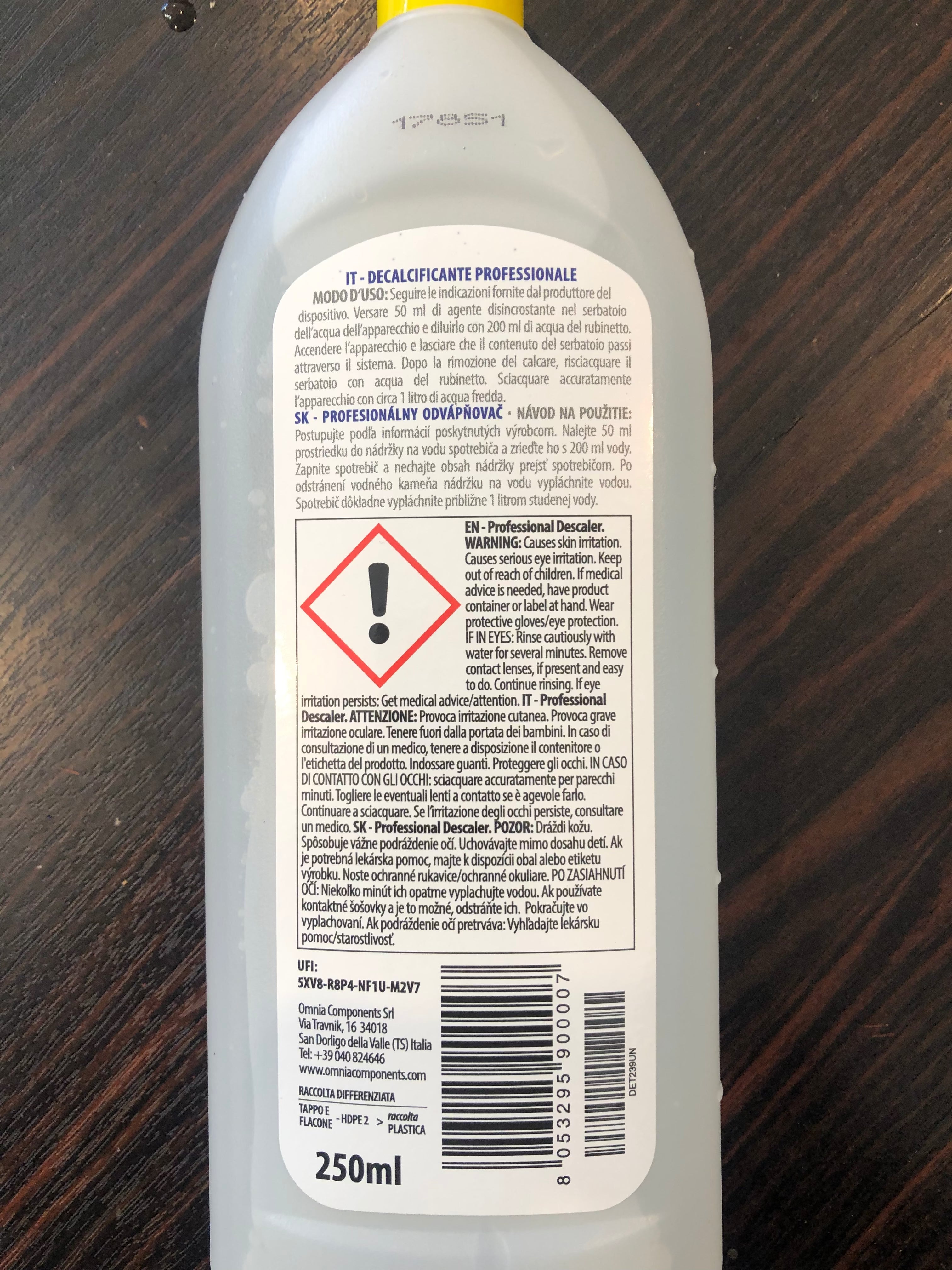 Flacone Decalcificante SKL DET239UN – Disincrostante Anticalcare Universale 250ml SKL