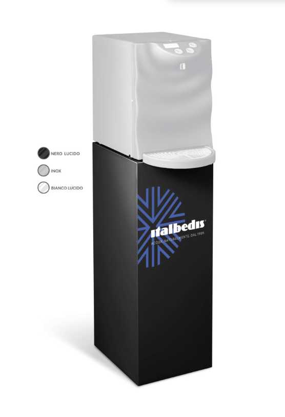 Mobiletto nero attrezzato con svuota vaschetta-contalitri-testata filtroallaccio acqua e CO2 Italbedis Italbedis