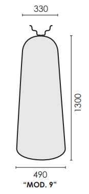 Telo terylene verde 1300x490x330mm PONY VAPORETTA Prima Prima