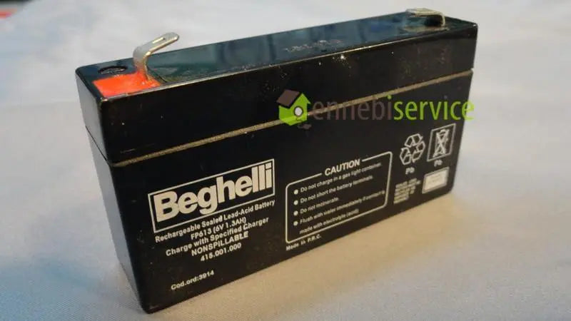 pacco batteria beghelli pb.6v.1.3ah BEGHELLI