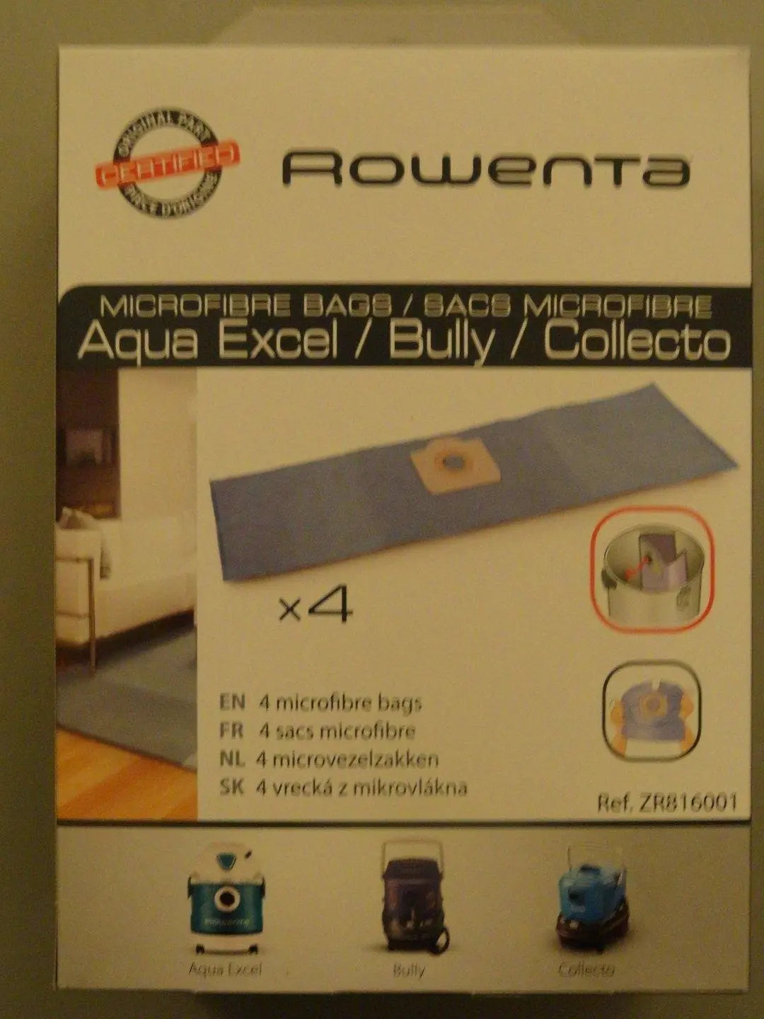 sacchi originali rowenta x4 aqua excel zr816001 ROWENTA