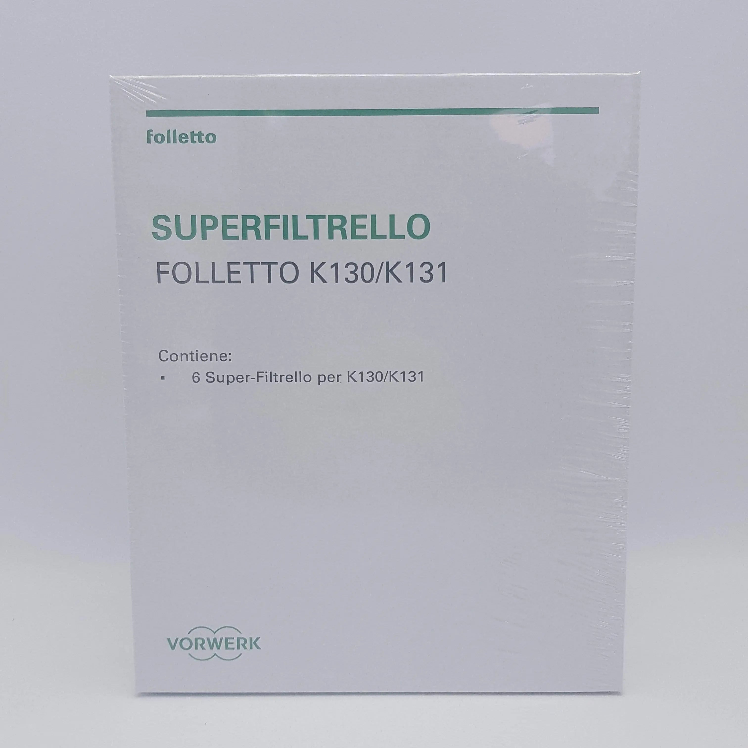 Confezione 6 sacchetti superfiltrello VK130/1 Vorwerk Folletto VORWERK FOLLETTO