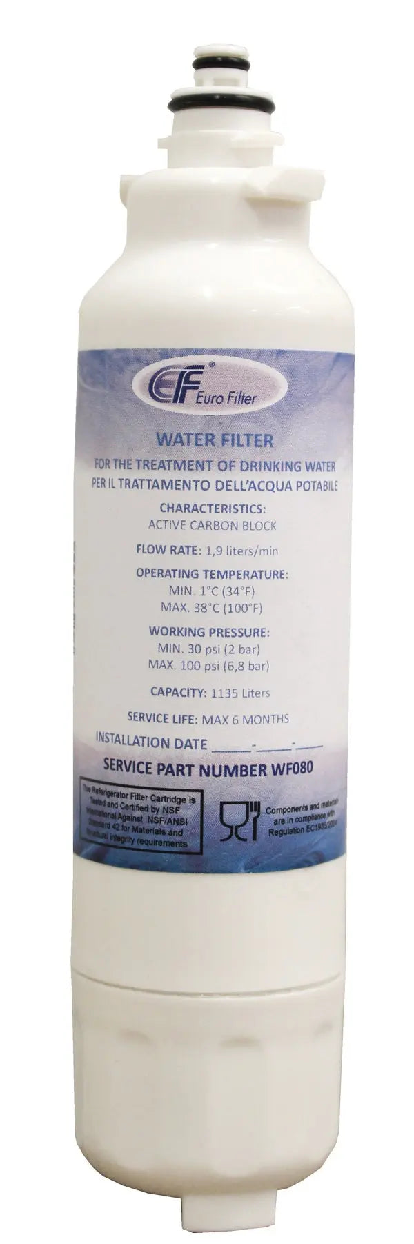 Filtro acqua Lg LT800P frigorifero 229FR81 UNIVERSALE