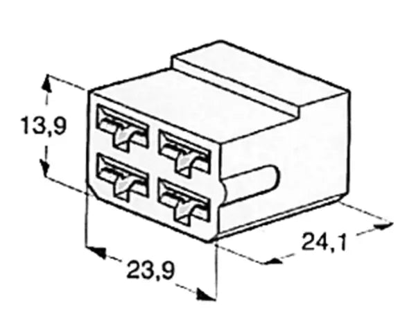 Morsettiere 4 maschio 105LG00 UNIVERSALE